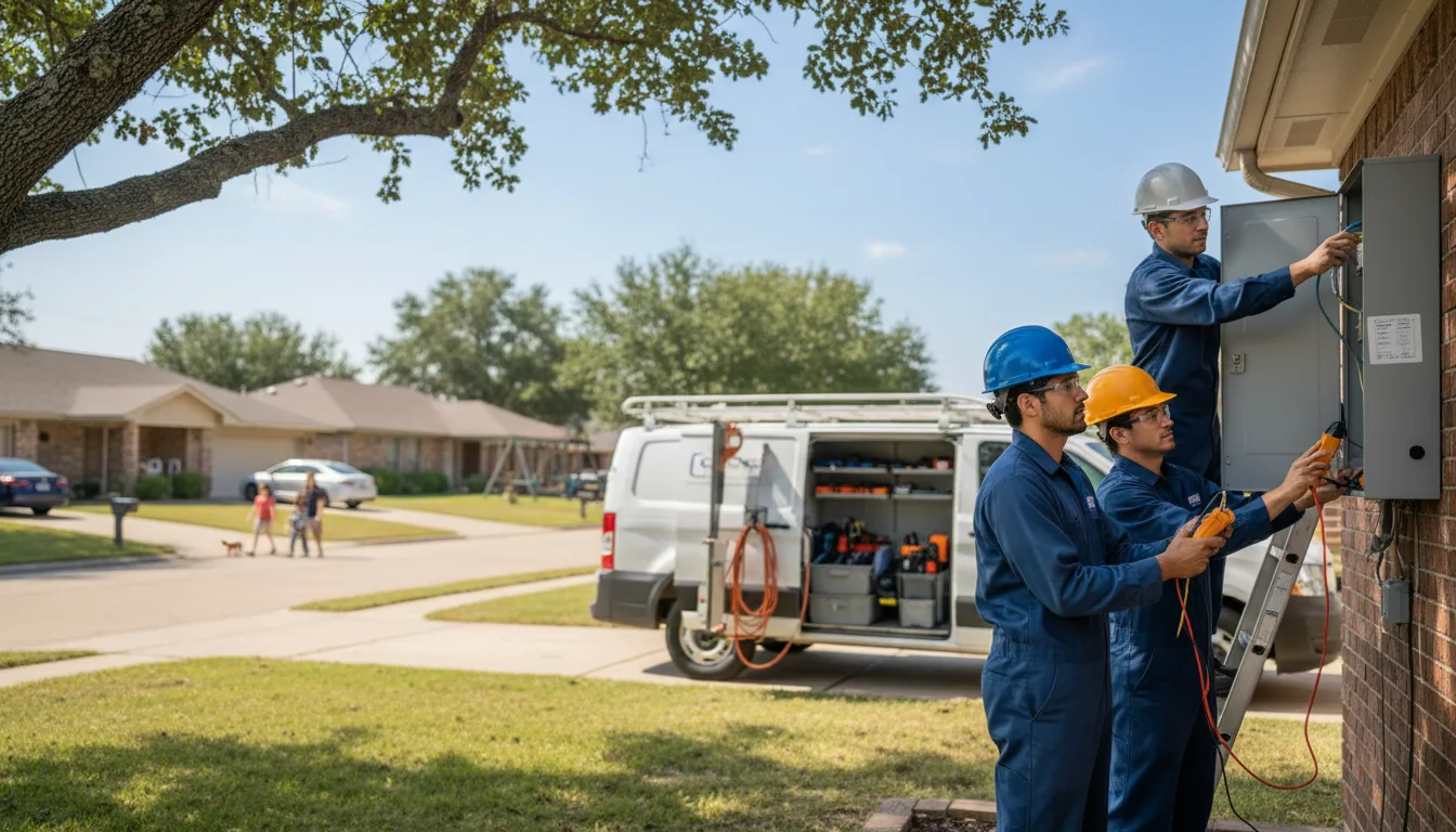 Certified electrician providing emergency electrical services in Leslie, GA